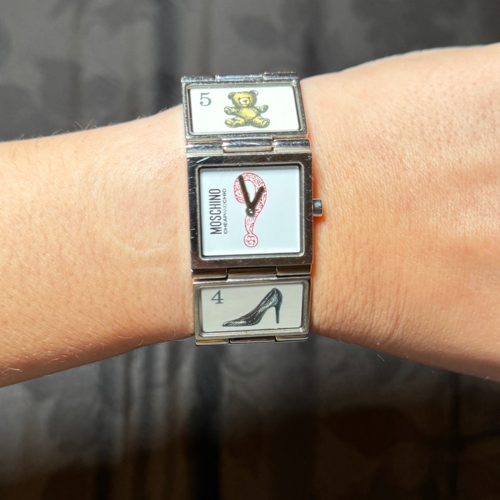 Moschino silver stainless steels steel watch